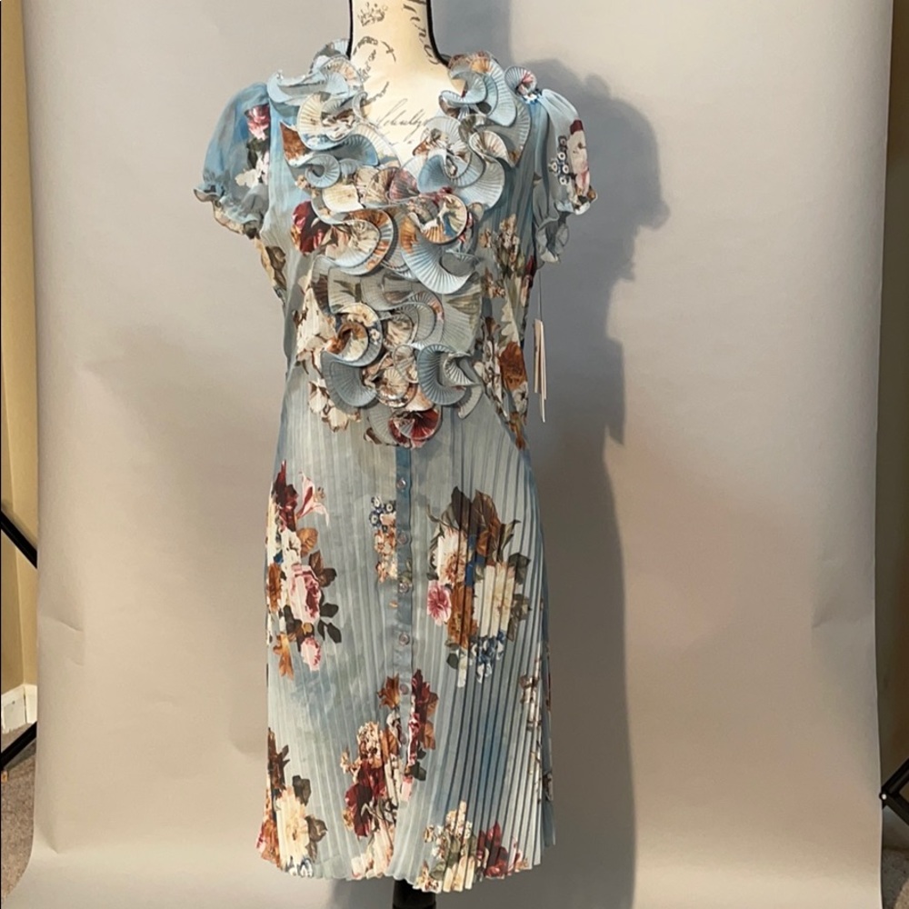Argenti Ruffle front flower dress